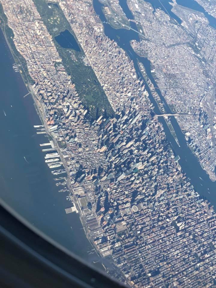 飛行機からのマンハッタン