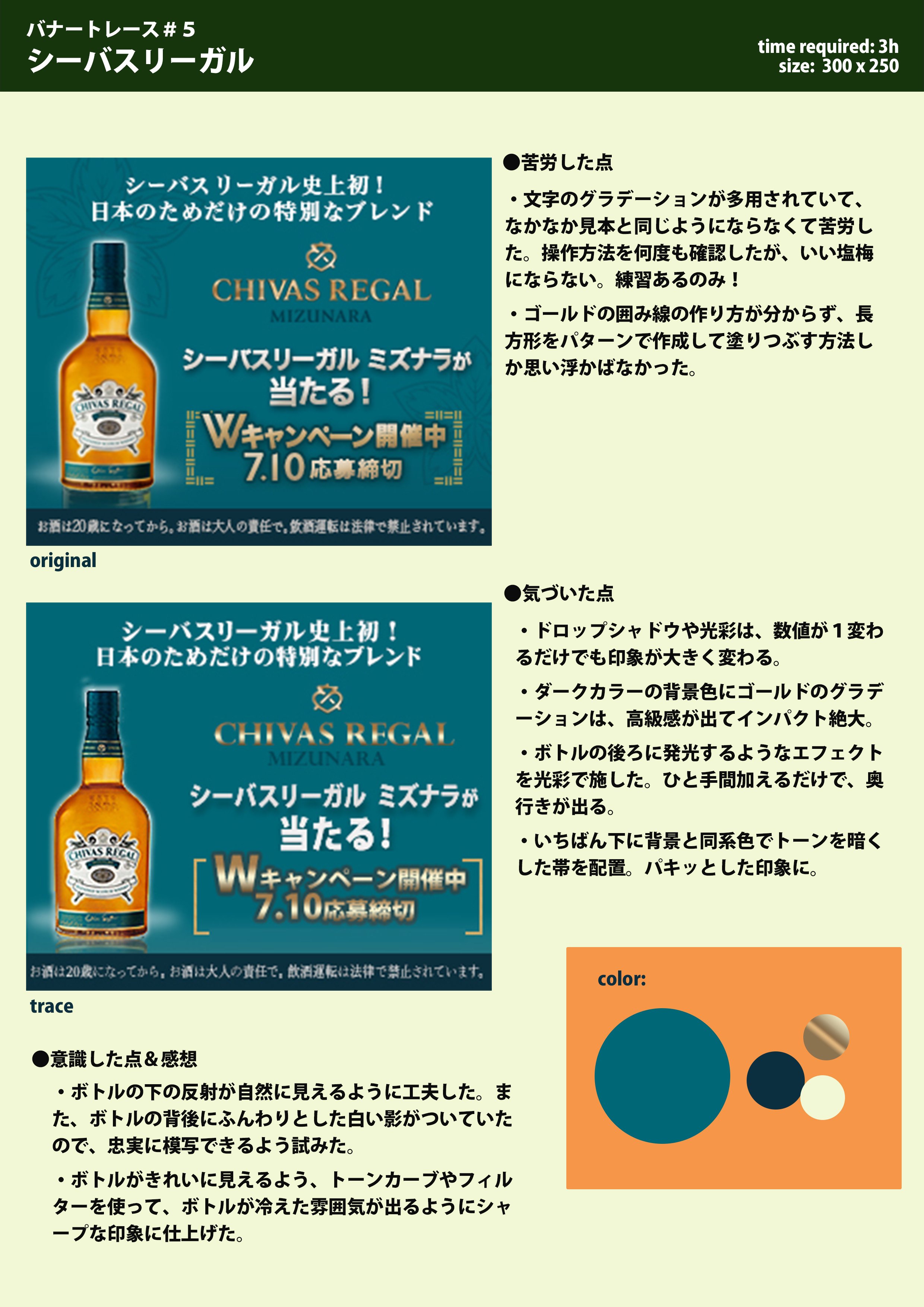 シーバスリーガル バナートレース Naolin Webデザイン勉強中 Note