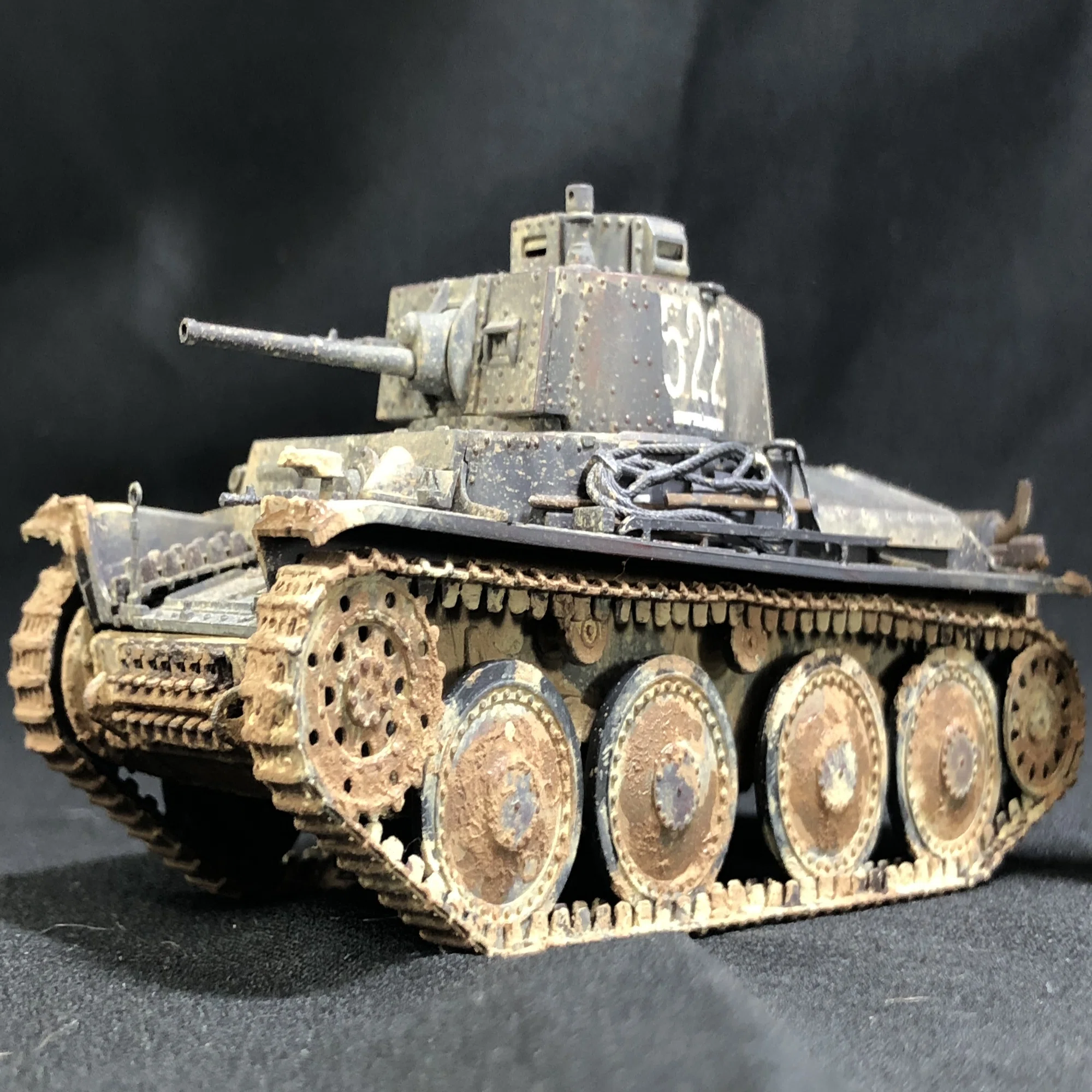 タミヤ1/48『ドイツ軽戦車 38（t）E/F型』完成写真（息子作）｜May dé 