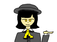 背景の透明化を忘れたバスガイドさんの絵 カマイタチ Note