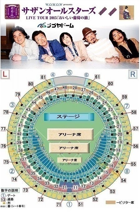 15年6月 サザンオールスターズ おいしい葡萄の旅 名古屋公演 ぐるぐる Note