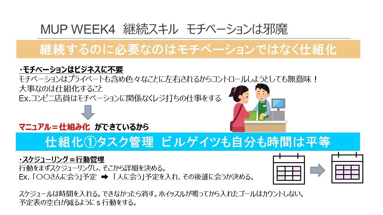 Mupウサギクラス限定 Weekly動画アウトプット Week4 継続したいならモチベーションを捨てろ Egome Note