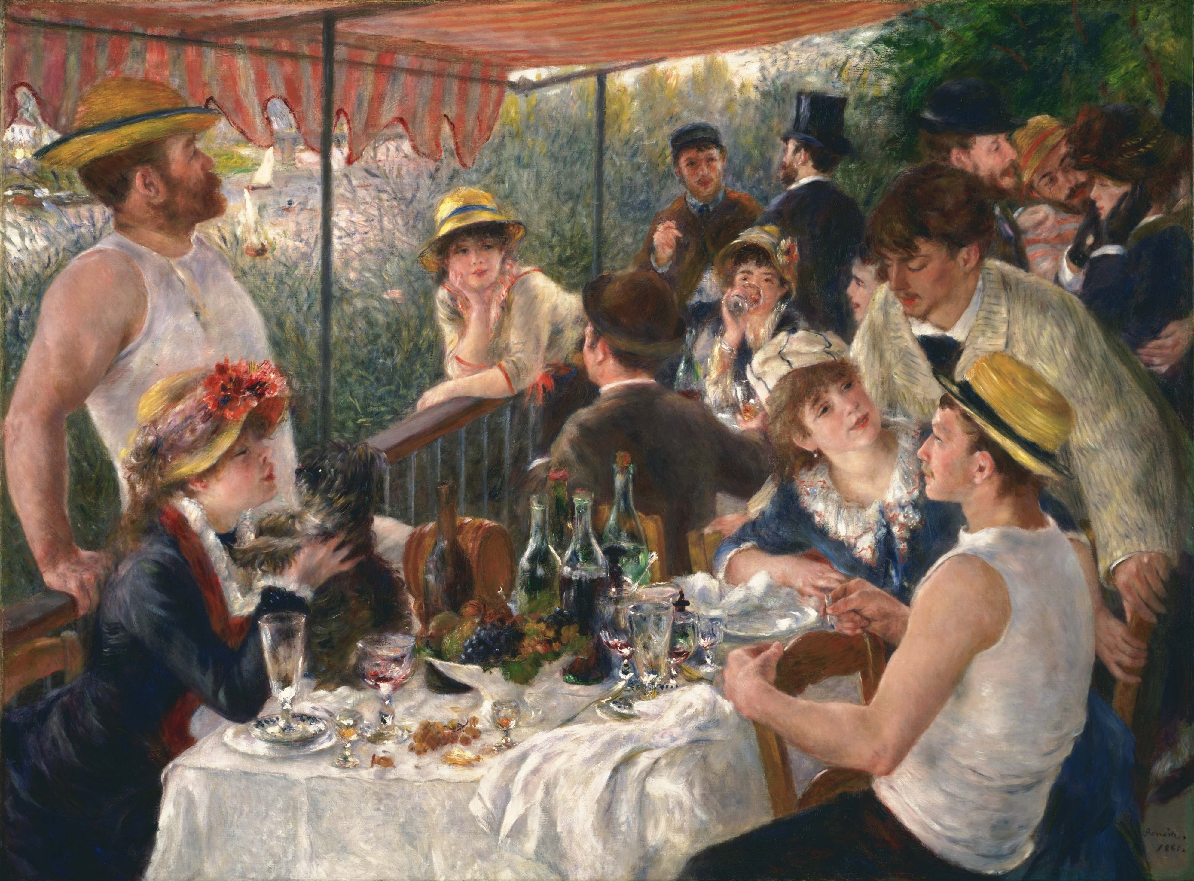 舟遊びをする人々の昼食 - ピエール＝オーギュスト・ルノワール 1880 