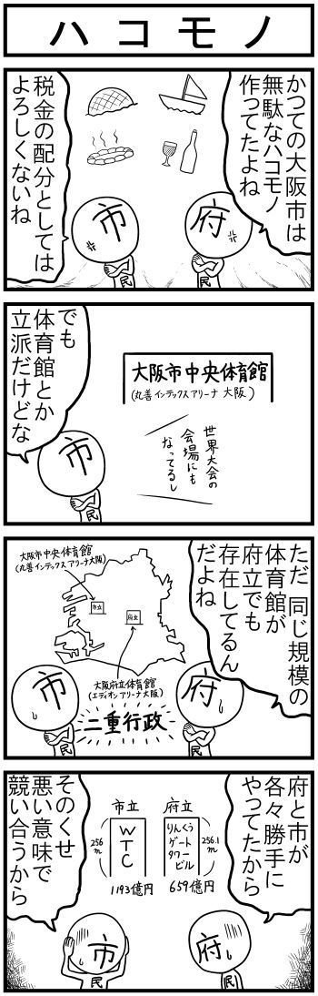 大阪都構想４コマ 税金の使われ方編１ あまつばら Note