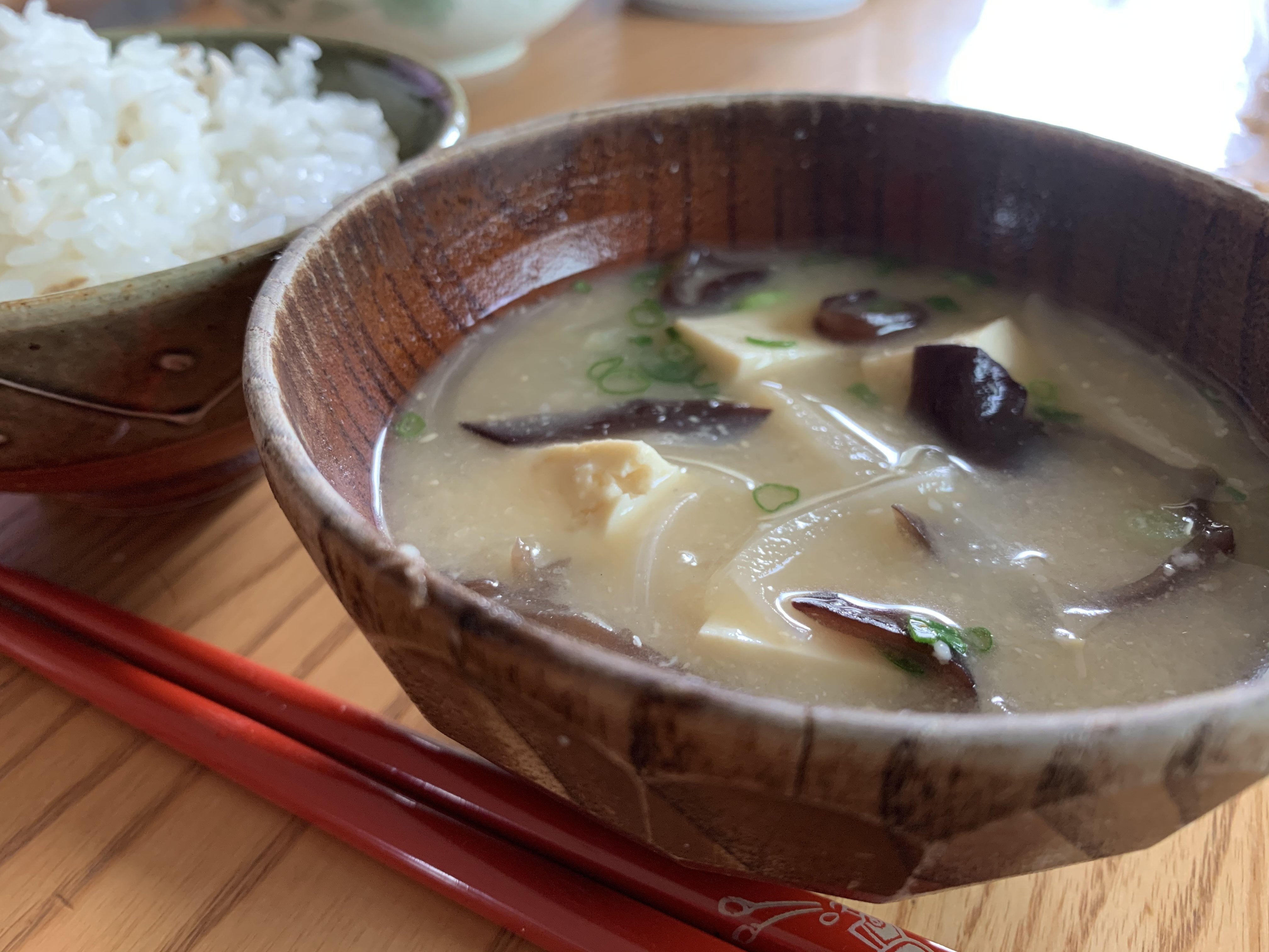 お味噌汁 豆腐 玉ねぎ きくらげ ネギ さがのきくらげのうか Note