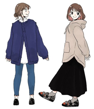 コーディネートイラスト Maru Note