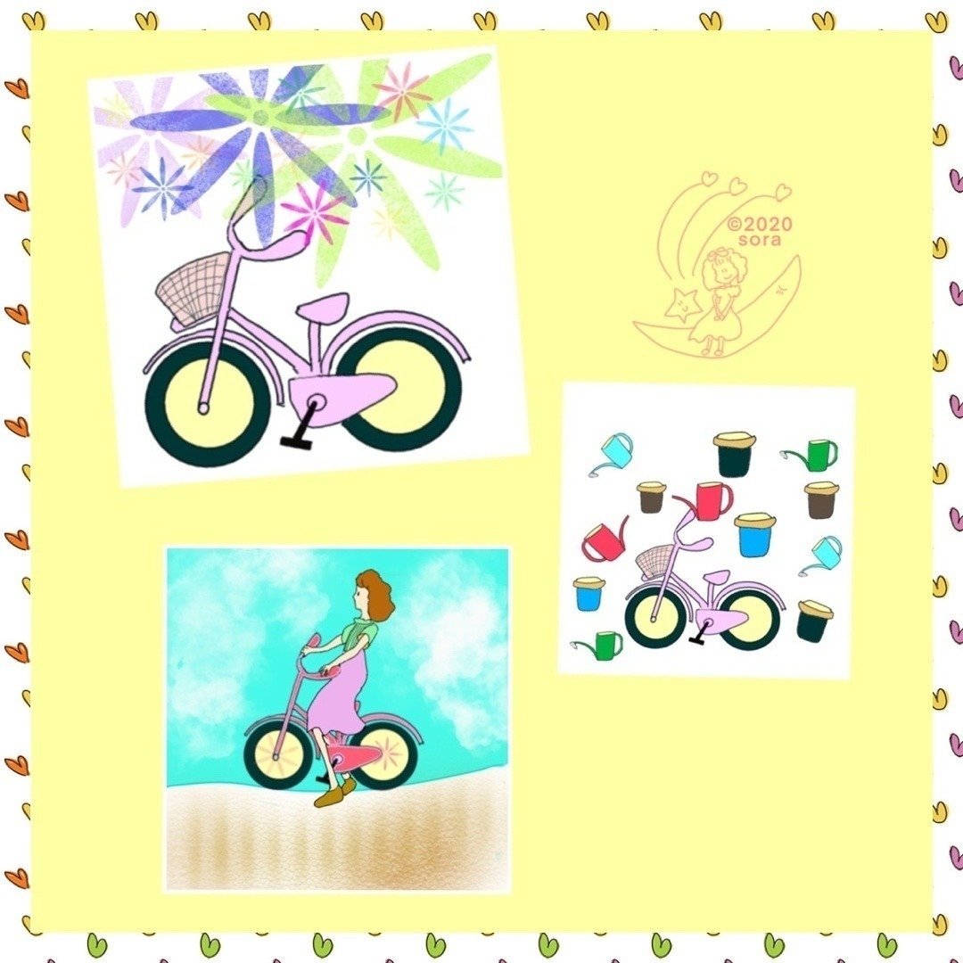自転車イラストを用いて描いてみる Sora Note 自転車イラストを用いて描いてみる Sora Note