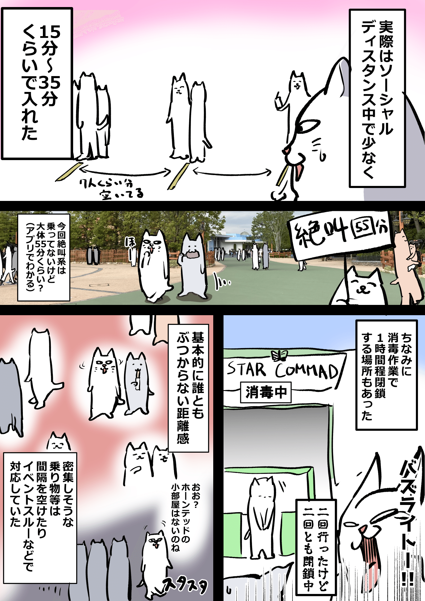 コロナ禍のディズニーランドレポ漫画 黒葉だむ Note