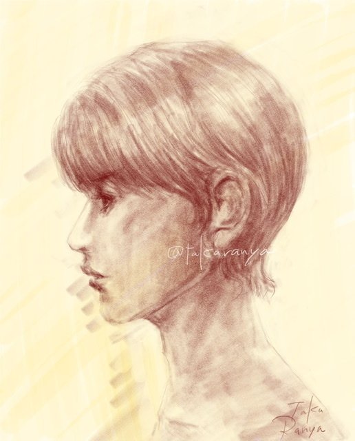 横顔1018 たからにゃ イラスト Note