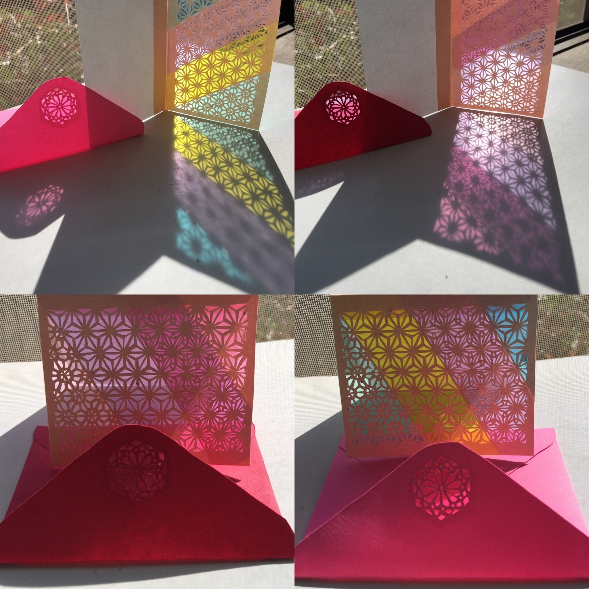 切り絵アート 和模様ミニレター Frau Schnitt Note 切り絵アート 和模様ミニレター Frau Schnitt Note