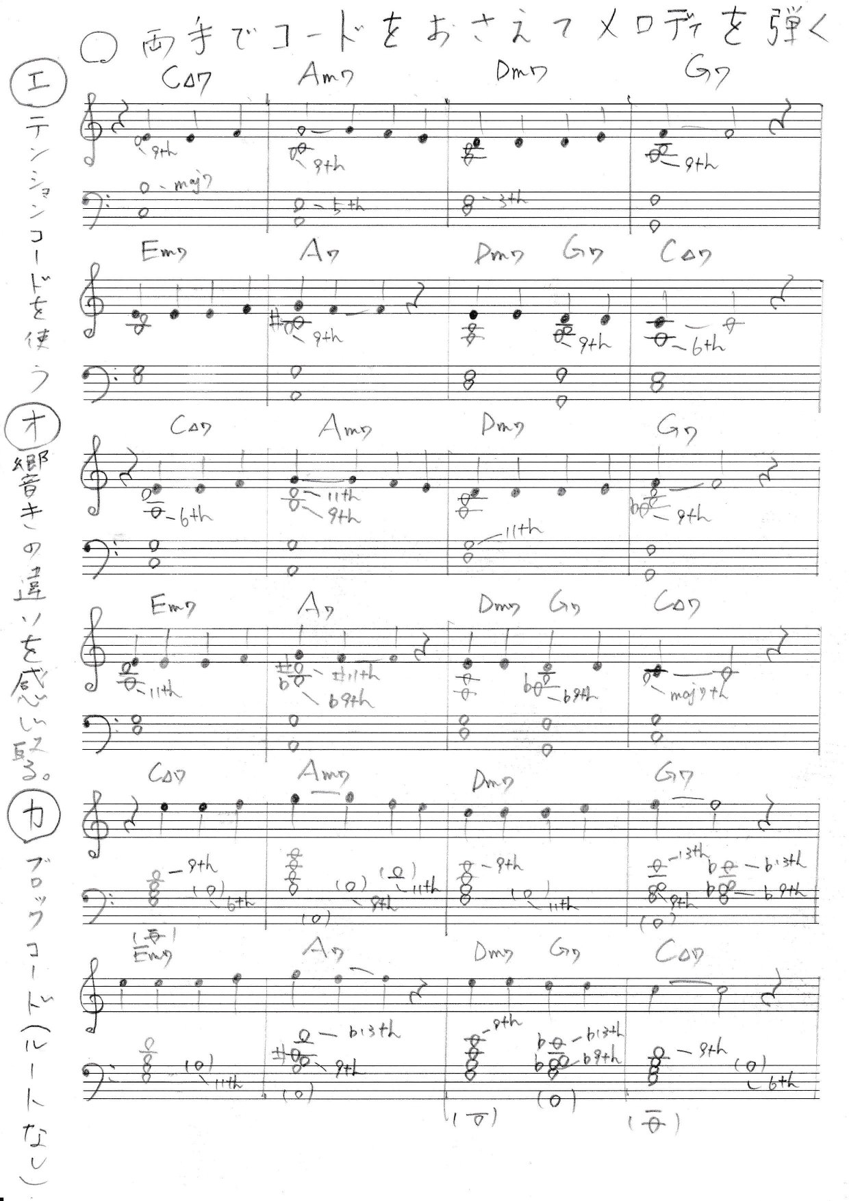 ピアノ コード 練習譜面 Naturalpianoman Note ピアノ コード 練習譜面 Naturalpianoman Note