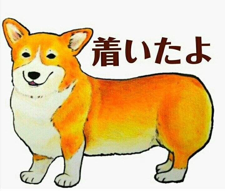 Lineスタンプ まじめなコーギー 着いたよコーギー Ao Note
