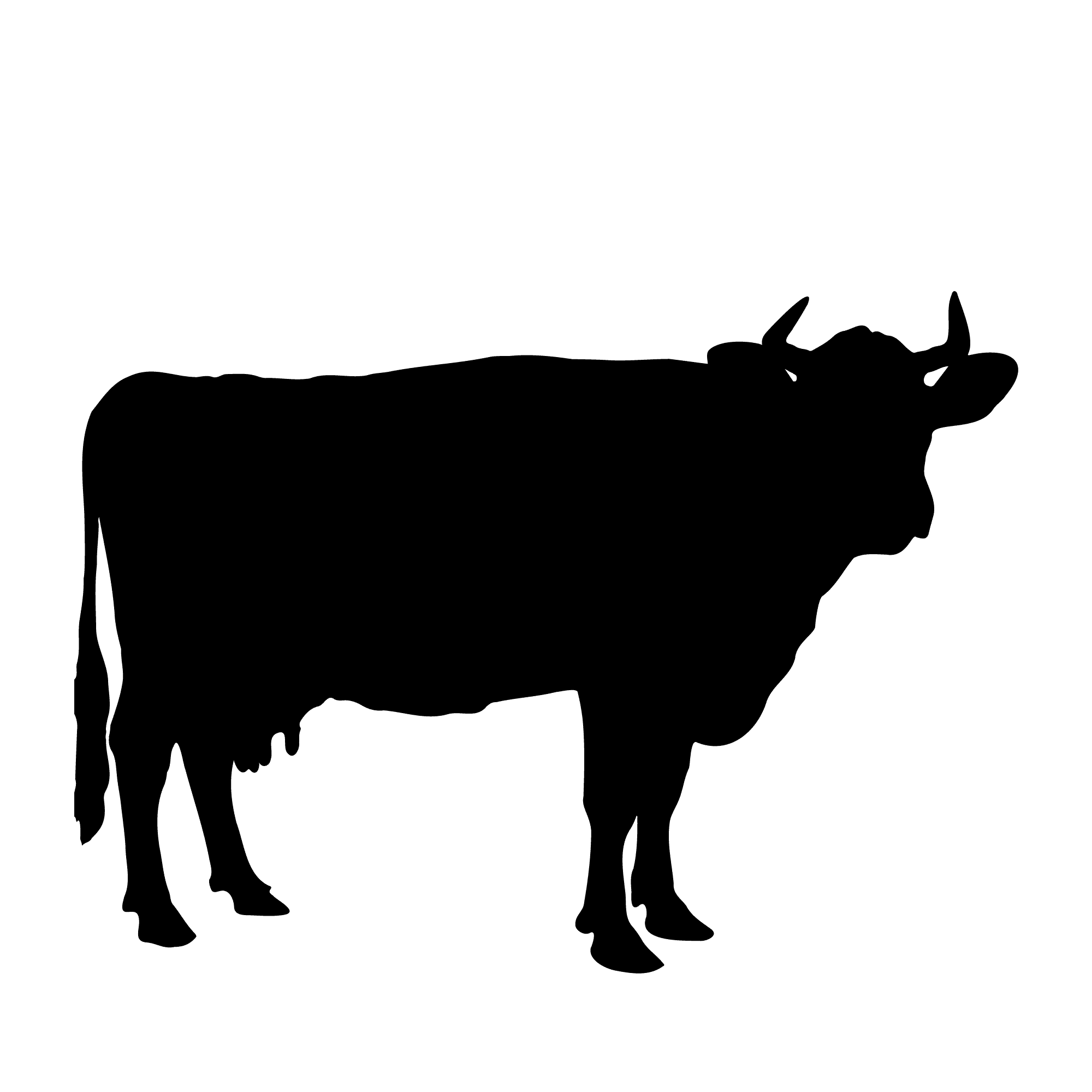 丑年の牛のシルエットのイラスト年賀状素材ウシうし クリエーター ダイアリー Note