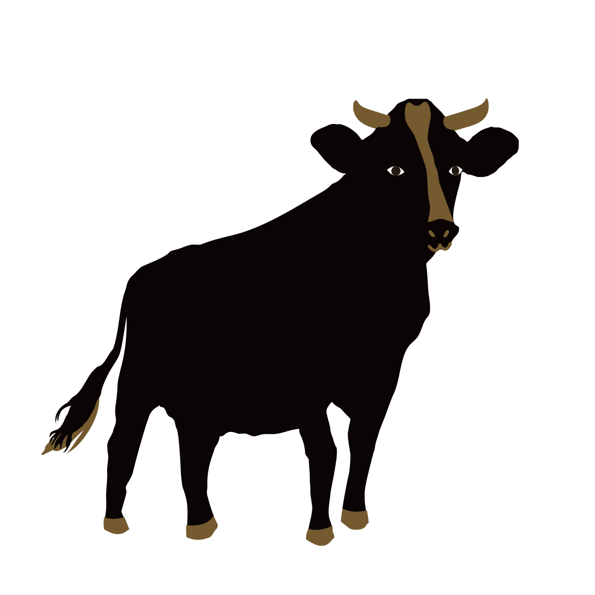 シンプルな牛のイラスト年賀状素材 クリエーター ダイアリー Note