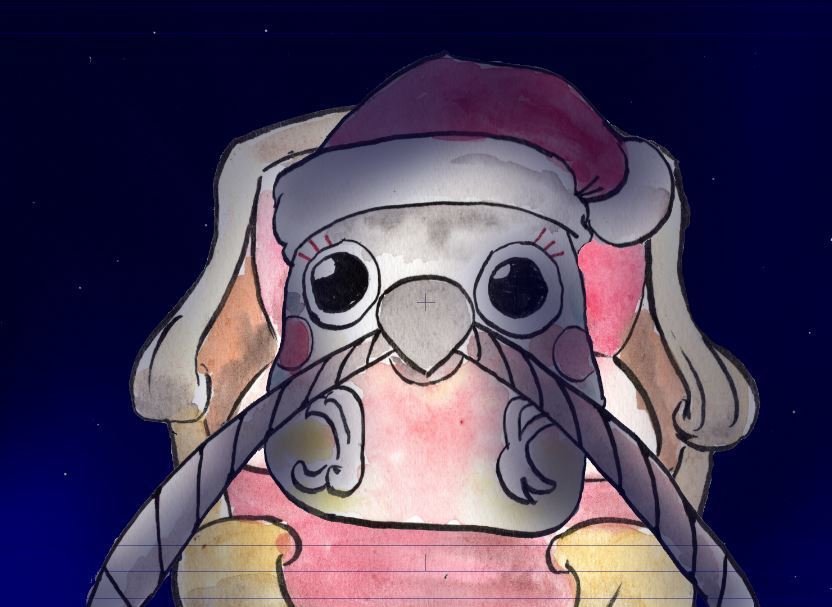 インコのクリスマスアニメーションを作成中 Beibeco Note