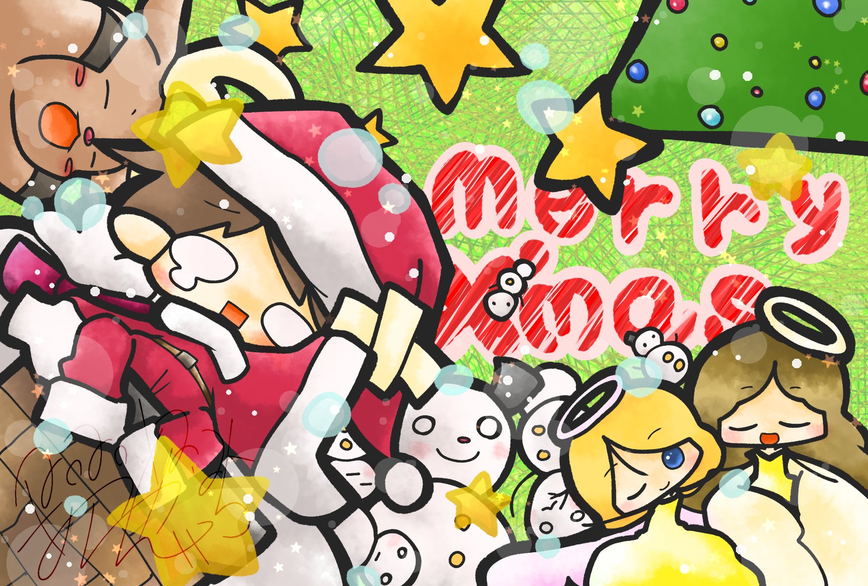 メリーメリークリスマス あらやん Note お絵描き動画 ストックイラスト Note