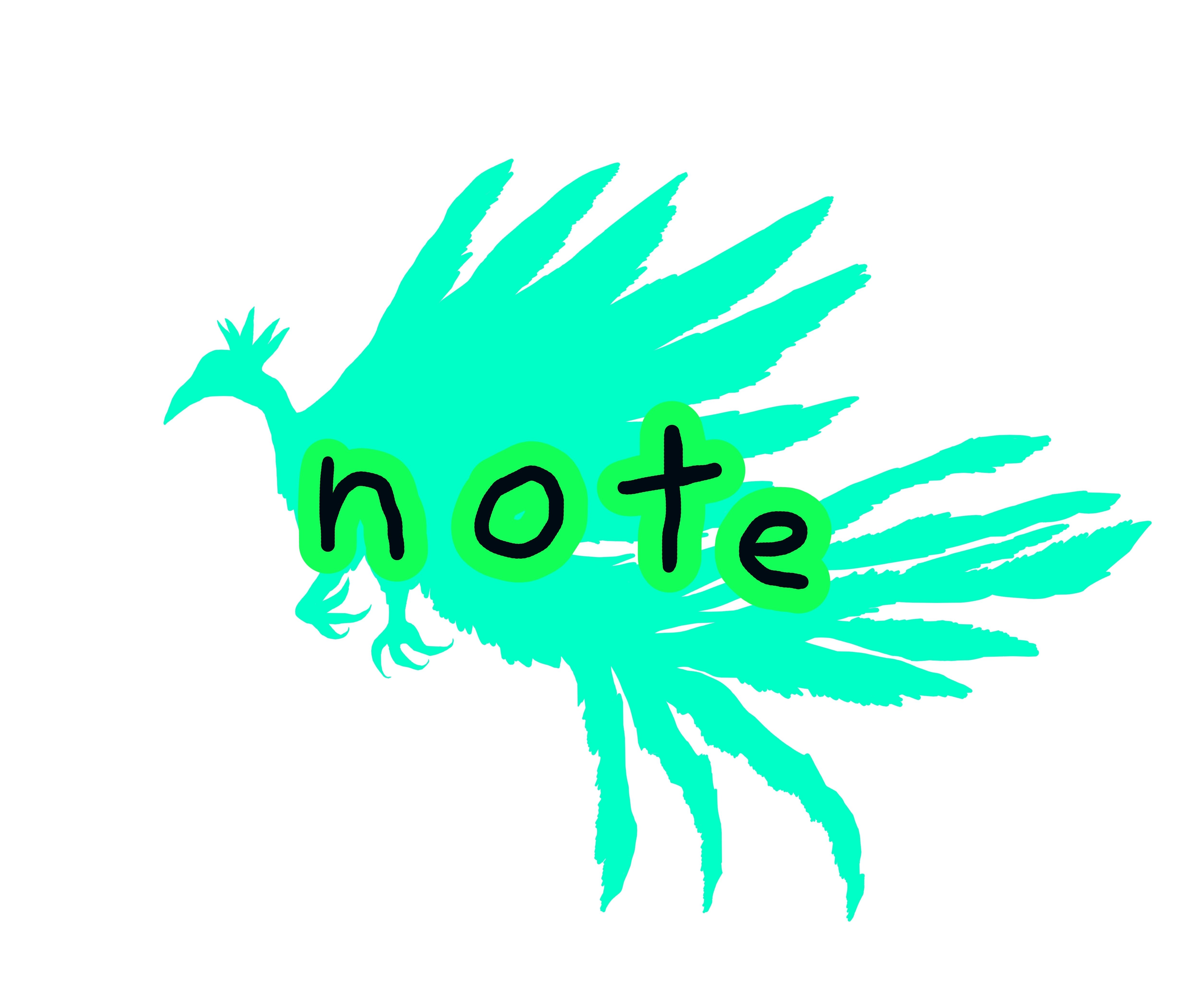 鳳凰のシルエット2 水色 ソーダ好き Note 鳳凰のシルエット2 水色 ソーダ好き Note