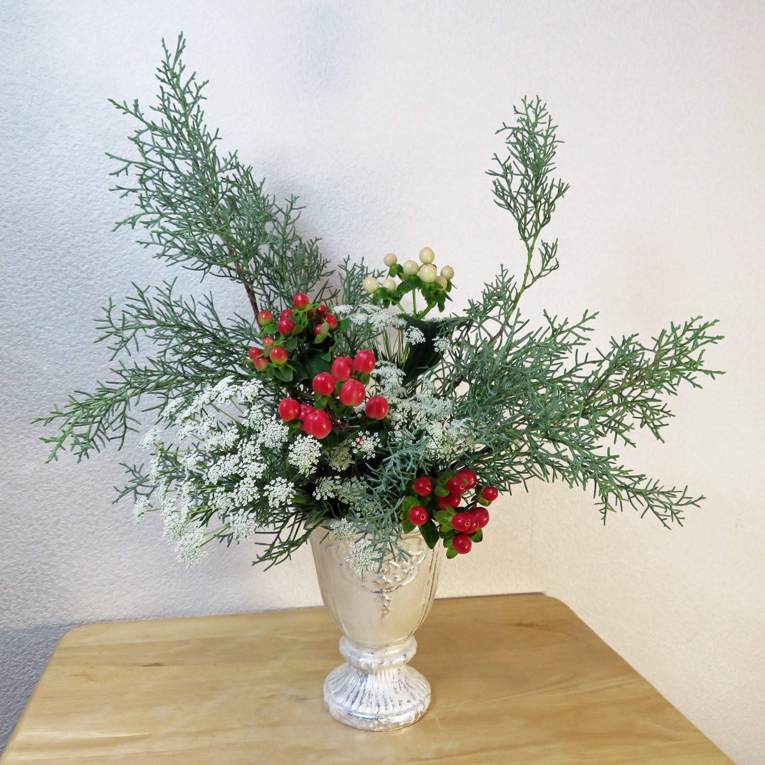 クリスマスのための 素朴なアレンジメント 花と日々 Yas Note