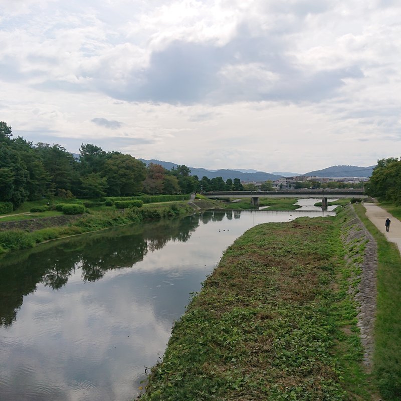 京都の川。旅の思い出。