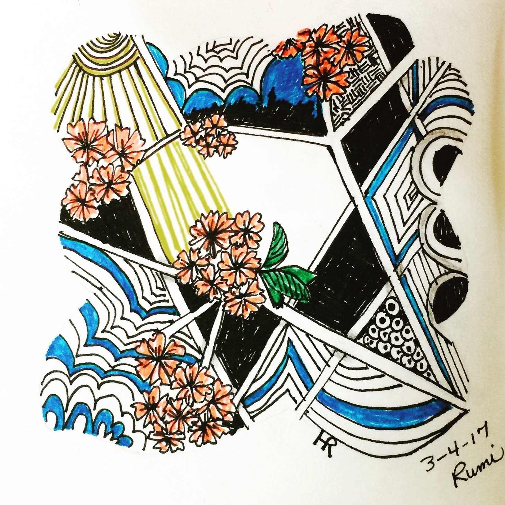 One Zentangle A Day ゼンタングルのスタディーノートより ハシモトルミ Note One Zentangle A Day ゼンタングルのスタディーノートより ハシモトルミ Note