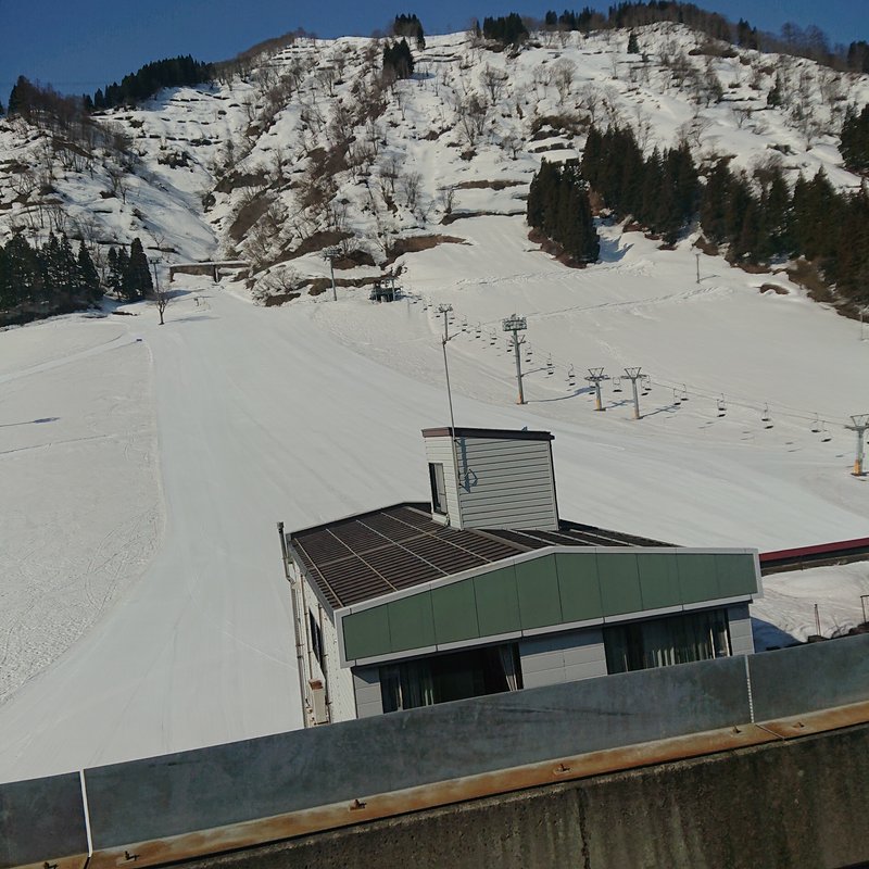 2020年1月のスキー場。雪が少なかった。