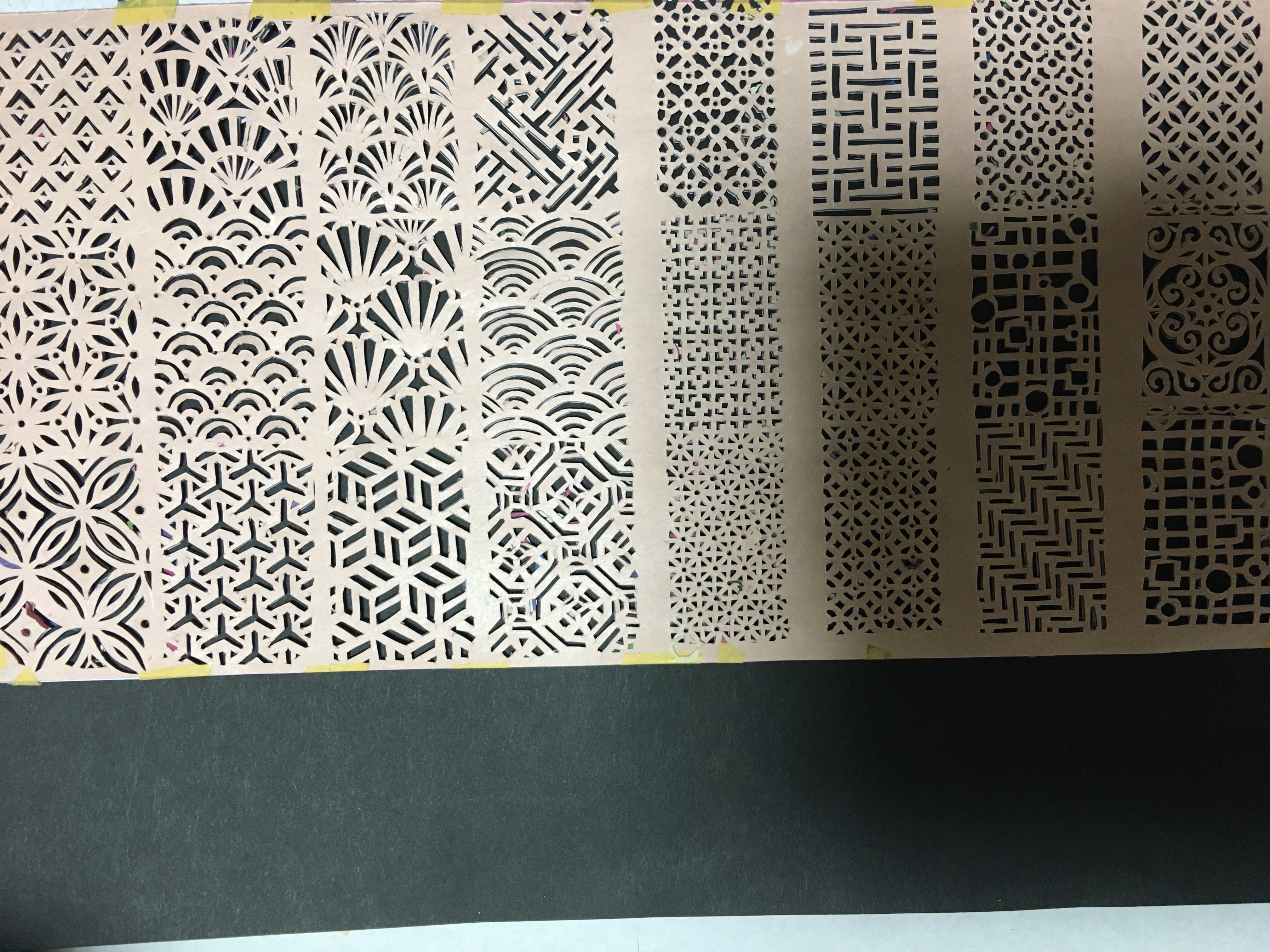 切り絵アート 栞幾何学模様 Frau Schnitt Note 切り絵アート 栞幾何学模様 Frau Schnitt Note