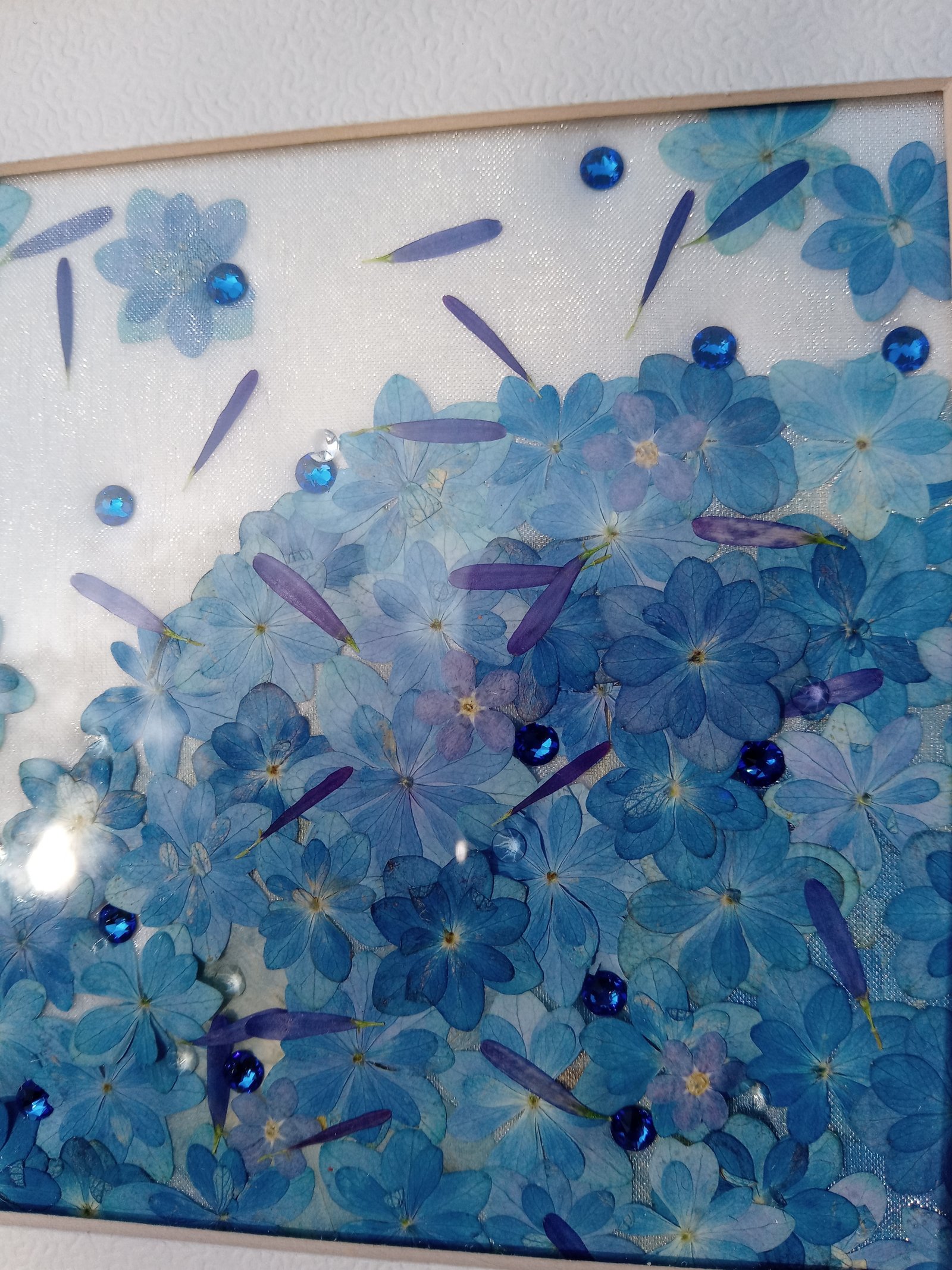 紫陽花の押し花額 Ai Note 紫陽花の押し花額 Ai Note