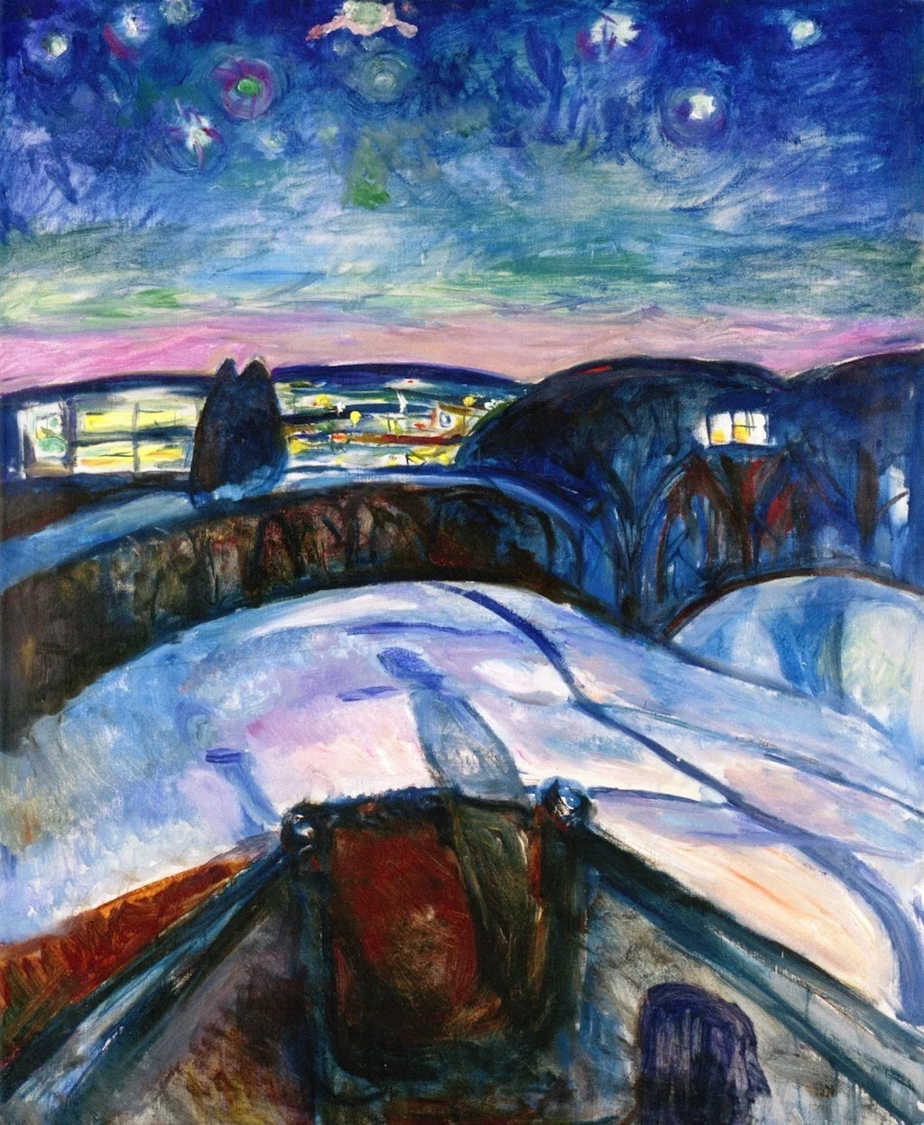ムンク《星月夜》1922-24年 雪の絵画#12/12｜R&B文学オヤジ