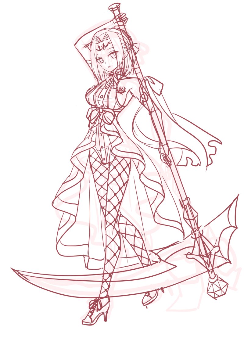 立ち絵イラスト作業工程 白香 Note 立ち絵イラスト作業工程 白香 Note