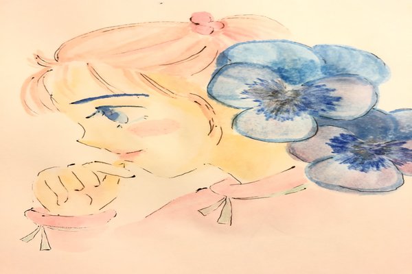 花と女の子イラスト めい Note