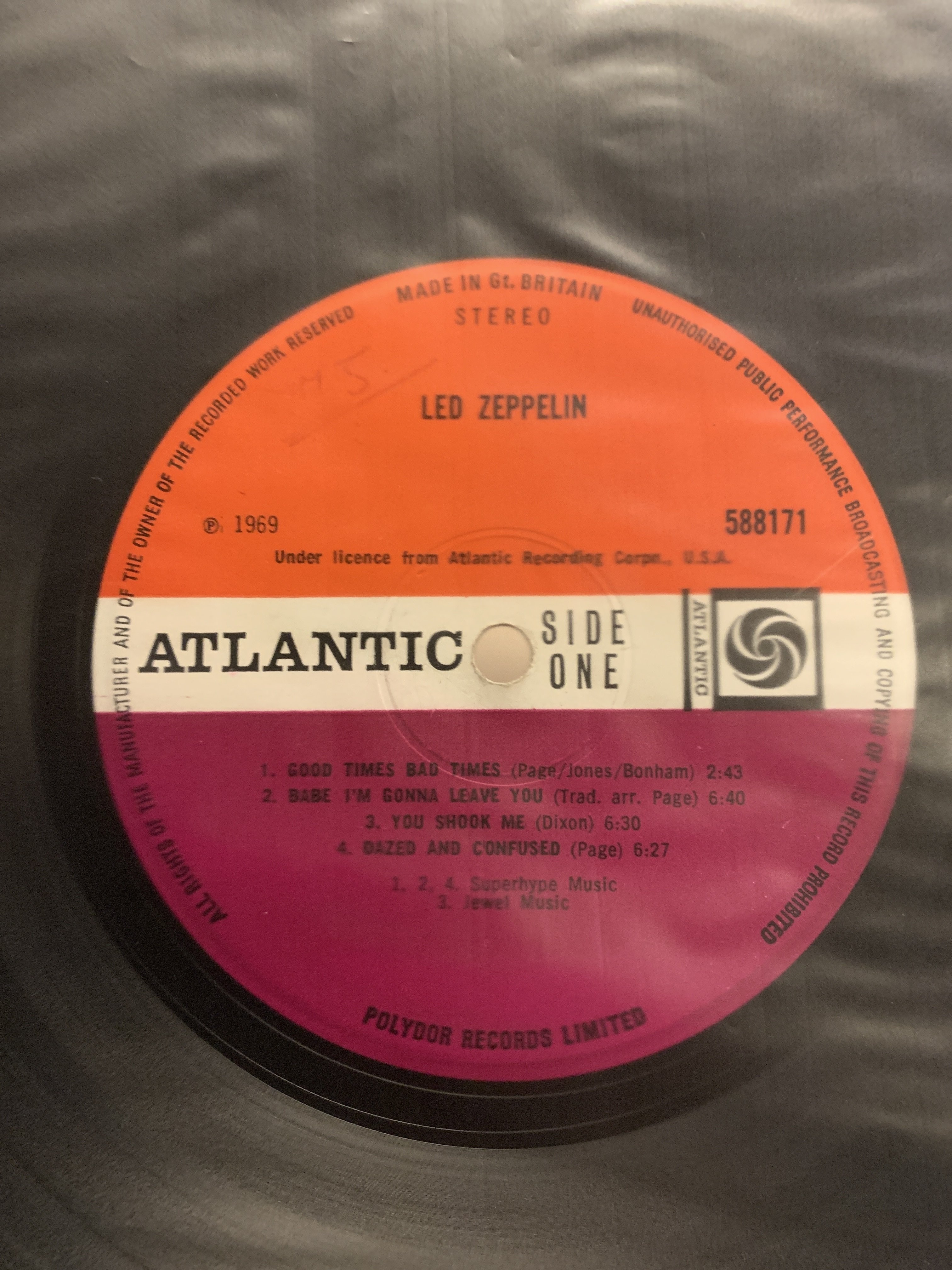 588171 LED ZEPPELIN 1st. アルバム レコード 588171 – Led Zeppelin I | Rare Record Collector