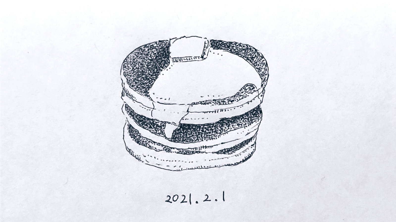 ボールペンイラスト ホットケーキ ねるこ ボールペン画 Note ボールペンイラスト ホットケーキ ねるこ ボールペン画 Note