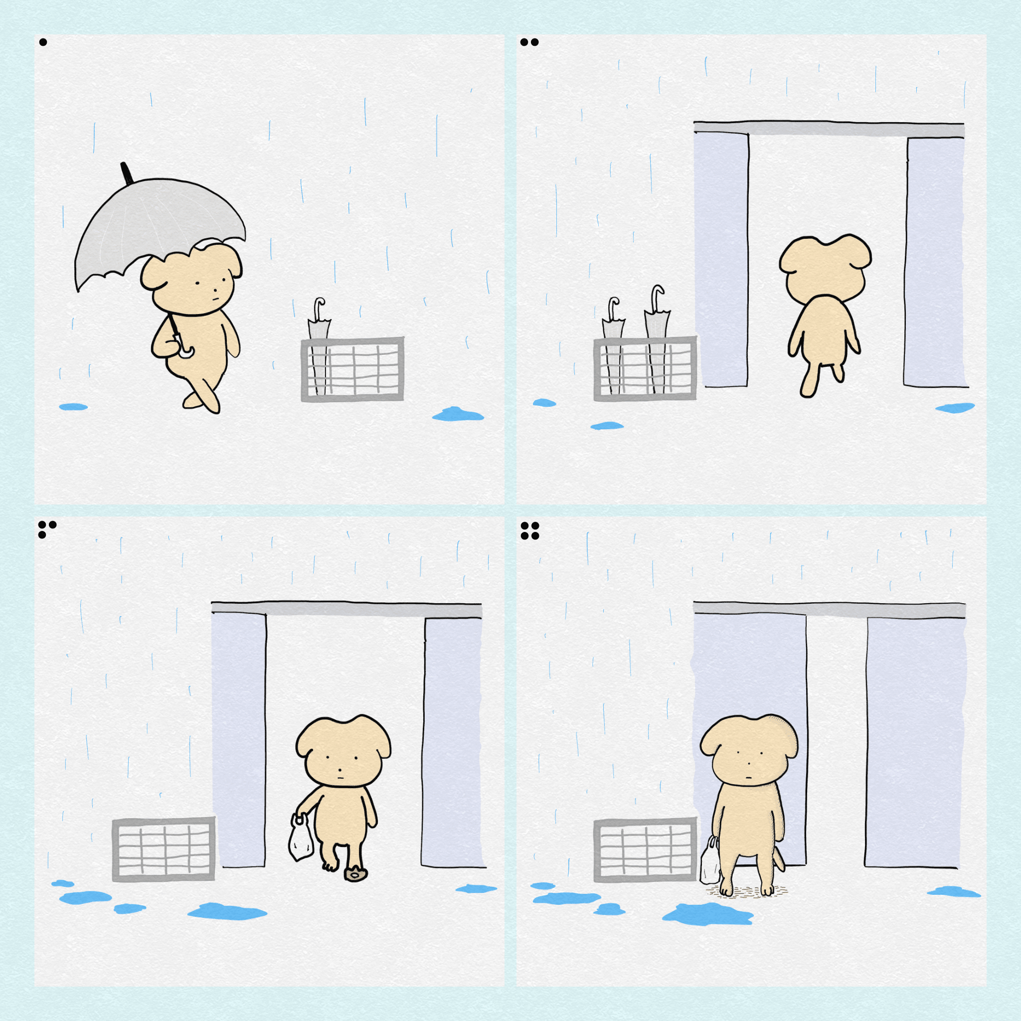 とっても せつない 犬 のユーモラスでシュールな4コマ漫画 ねこやま ユーモアとシュールな4コママンガ Note