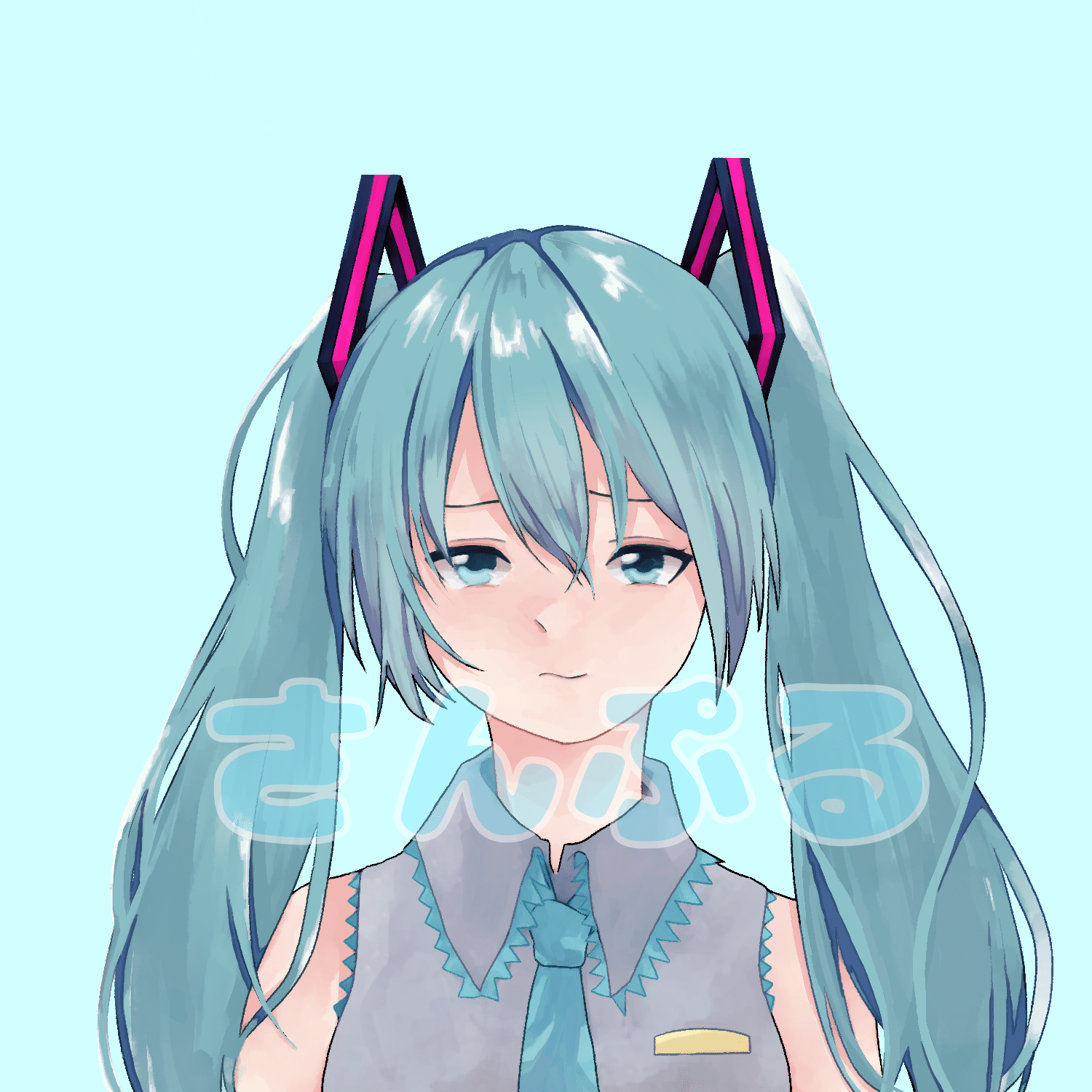 依頼イラスト 色んな表情 服装の初音ミク4種類 いお お絵描き Note