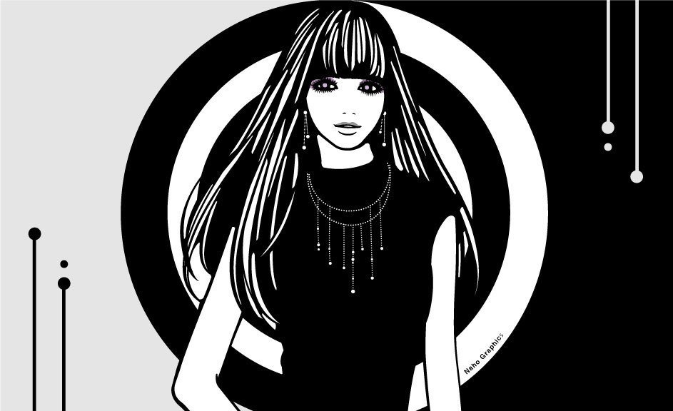レトロな女性イラスト集 ソウノナホ イラストレーター Note