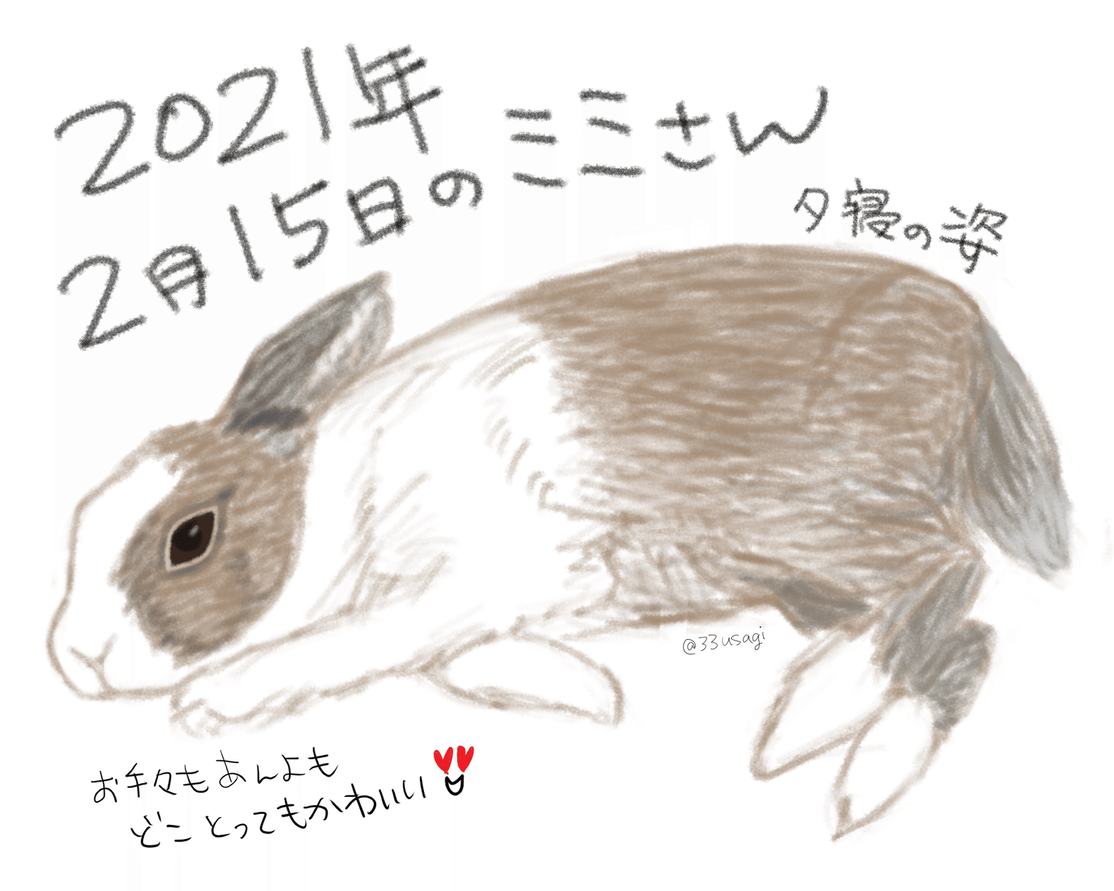 21 02 15のミミさん うさぎのミミと暮らす人 Note