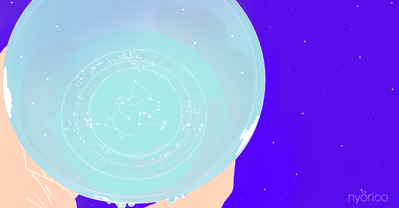 イラスト コップ越しの夜空 にょりこ Note