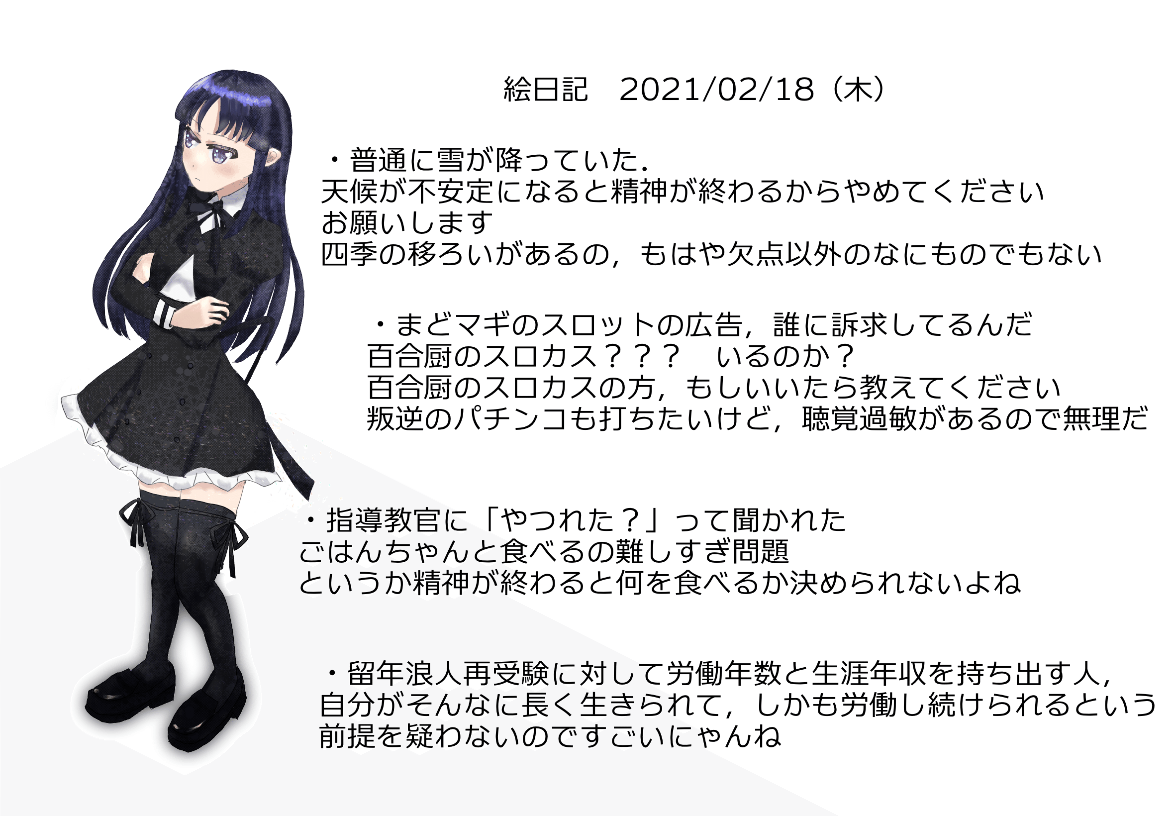 絵日記 21 02 18 鏑木侑 Note