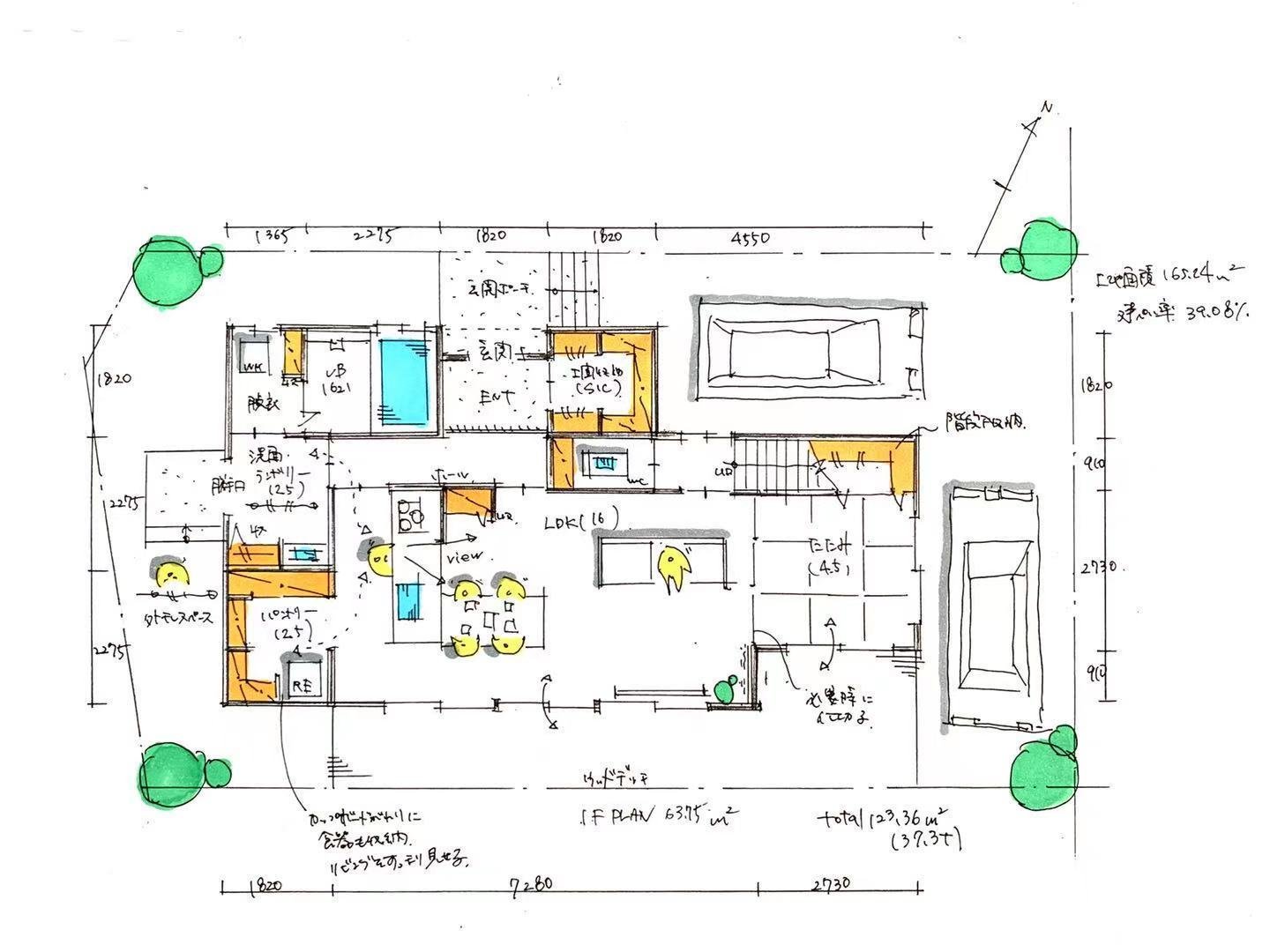 間取り図公開 37 坪２階建て 4ldk 東入り土地 パントリーに冷蔵庫まで収納 ファミリークロークのある子育て世代鉄板プラン 間取りオフィス Jyn Note