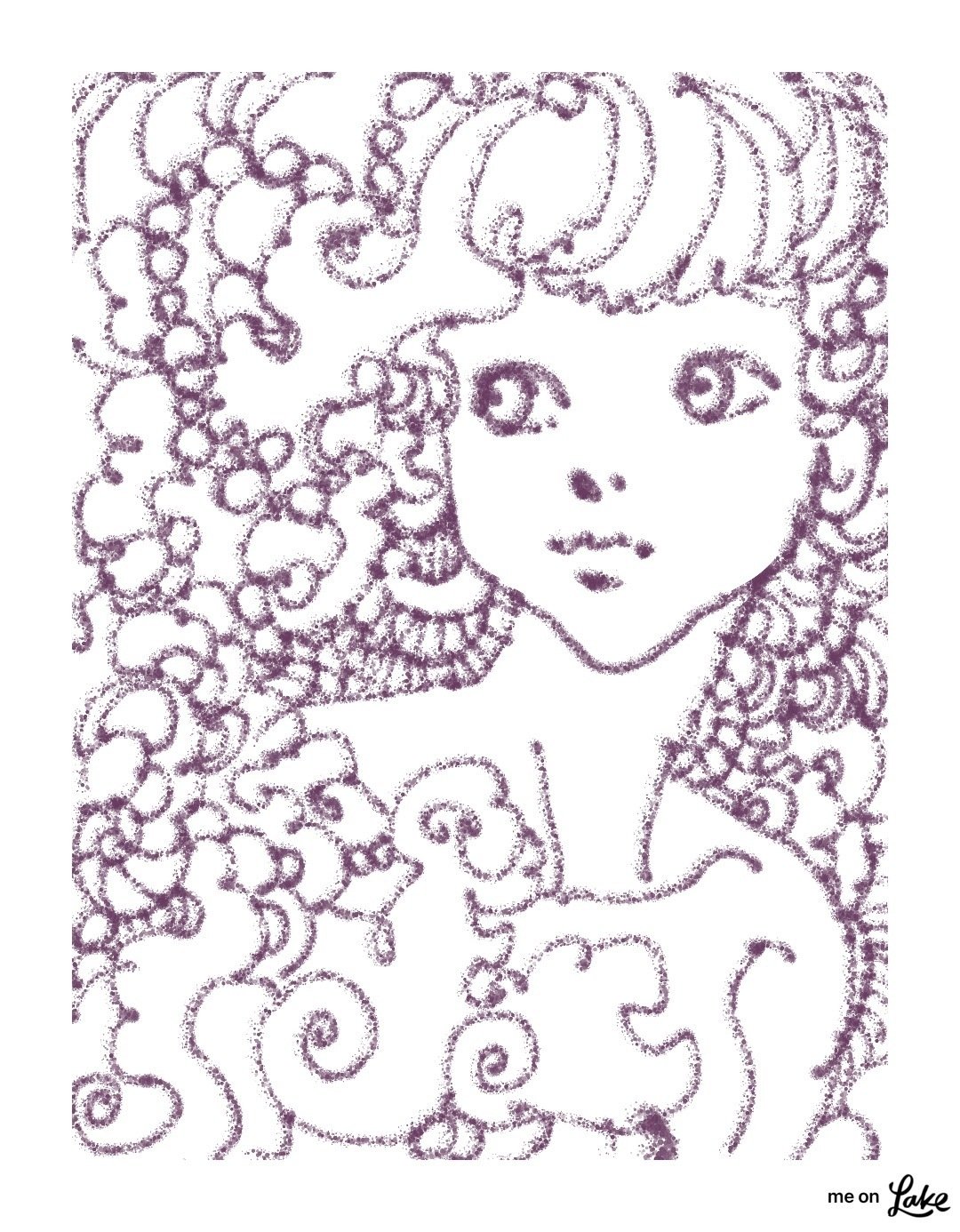塗り絵風線画描いてみた 笑い猫 細村 誠 Note