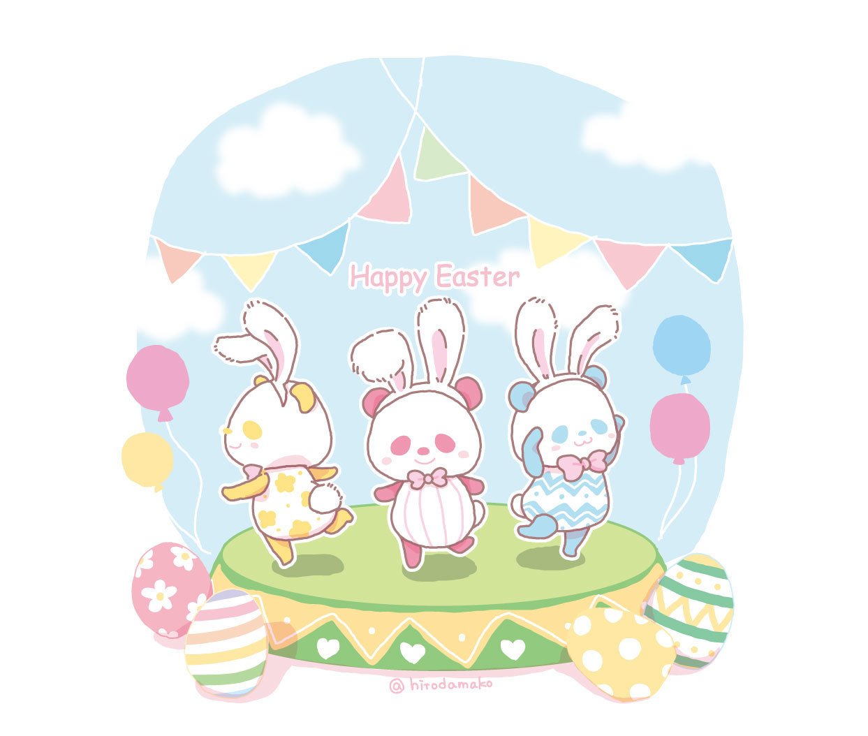 うさパンダのイースター ひとだまこ Note