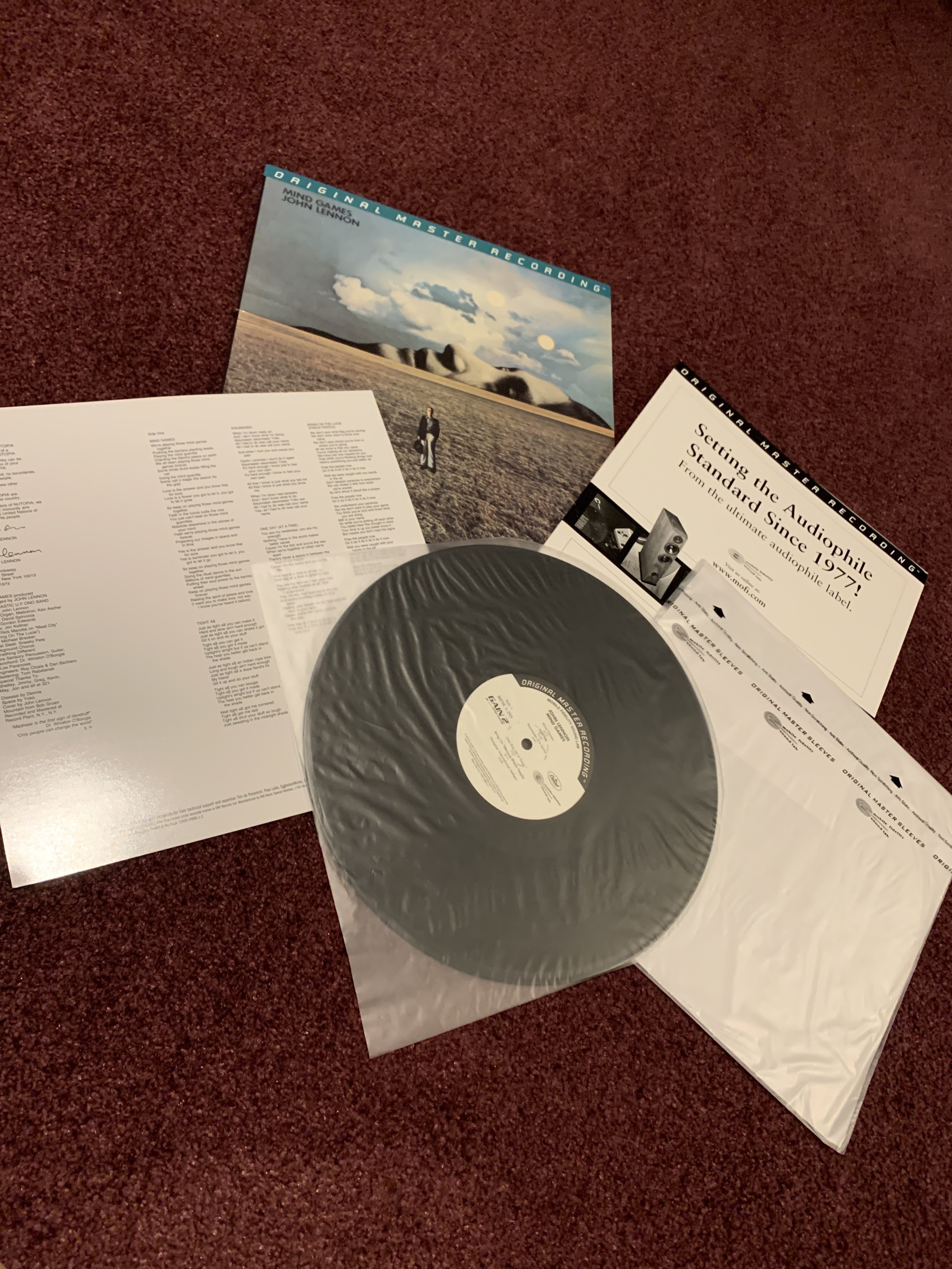 No John Lennon Mind Games Mobile Fidelity Sound Lab Mfsl 1 293 1 2 Gain 2 Ultr Edy Note