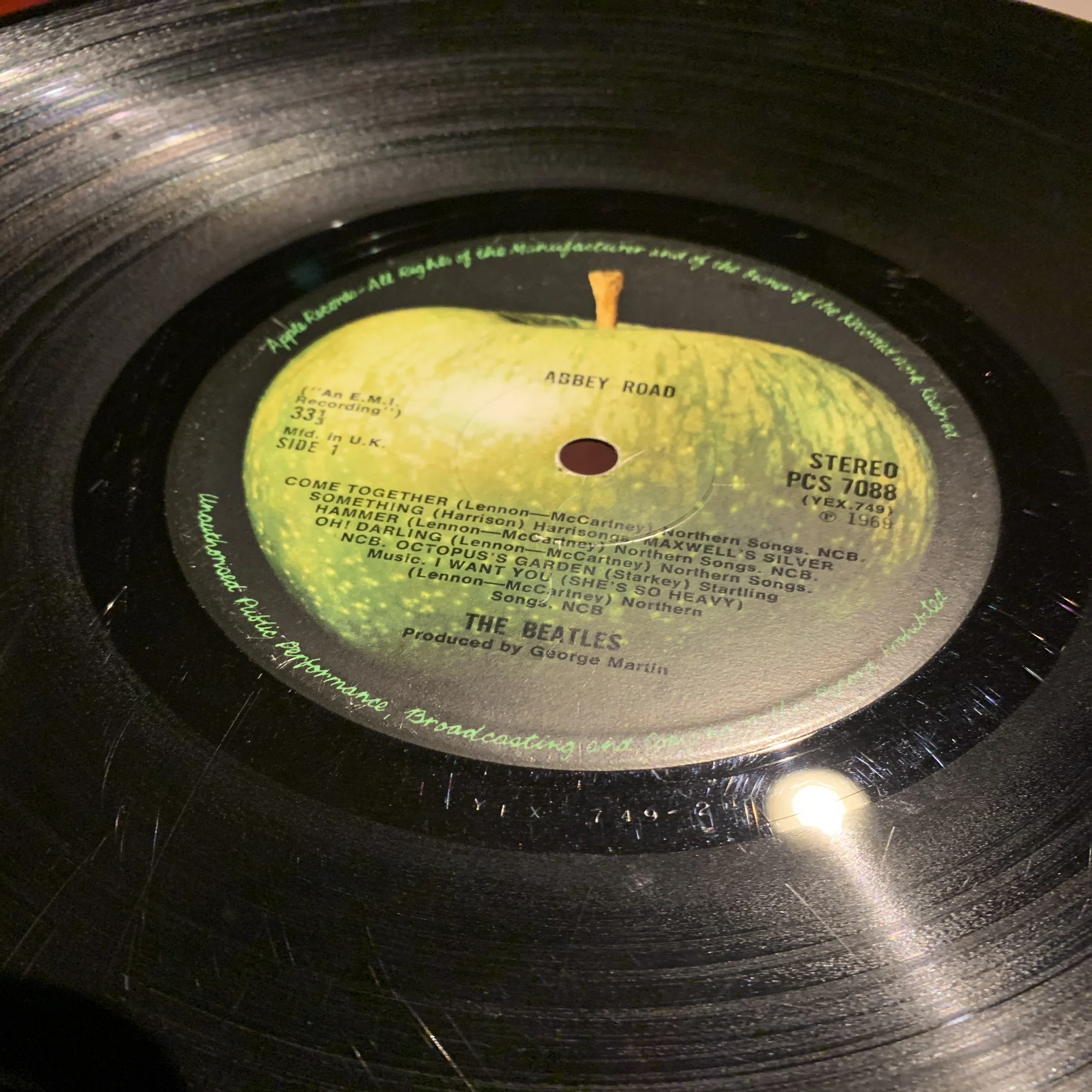 No.00035 The Beatles – Abbey Road Apple Records PCS 7088 Misprint 