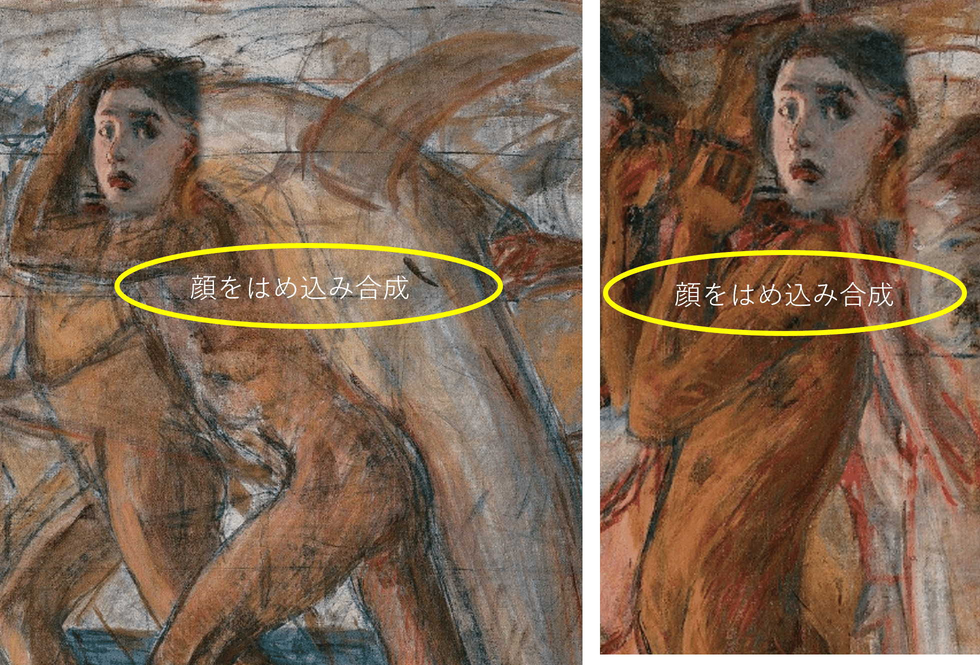 ワタクシ流☆絵解き館その1 青木繁「海の幸」②白い顔の二人の人物に託