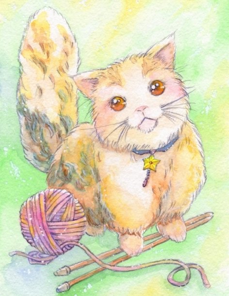 猫と毛糸玉｜あかりや真奈美 