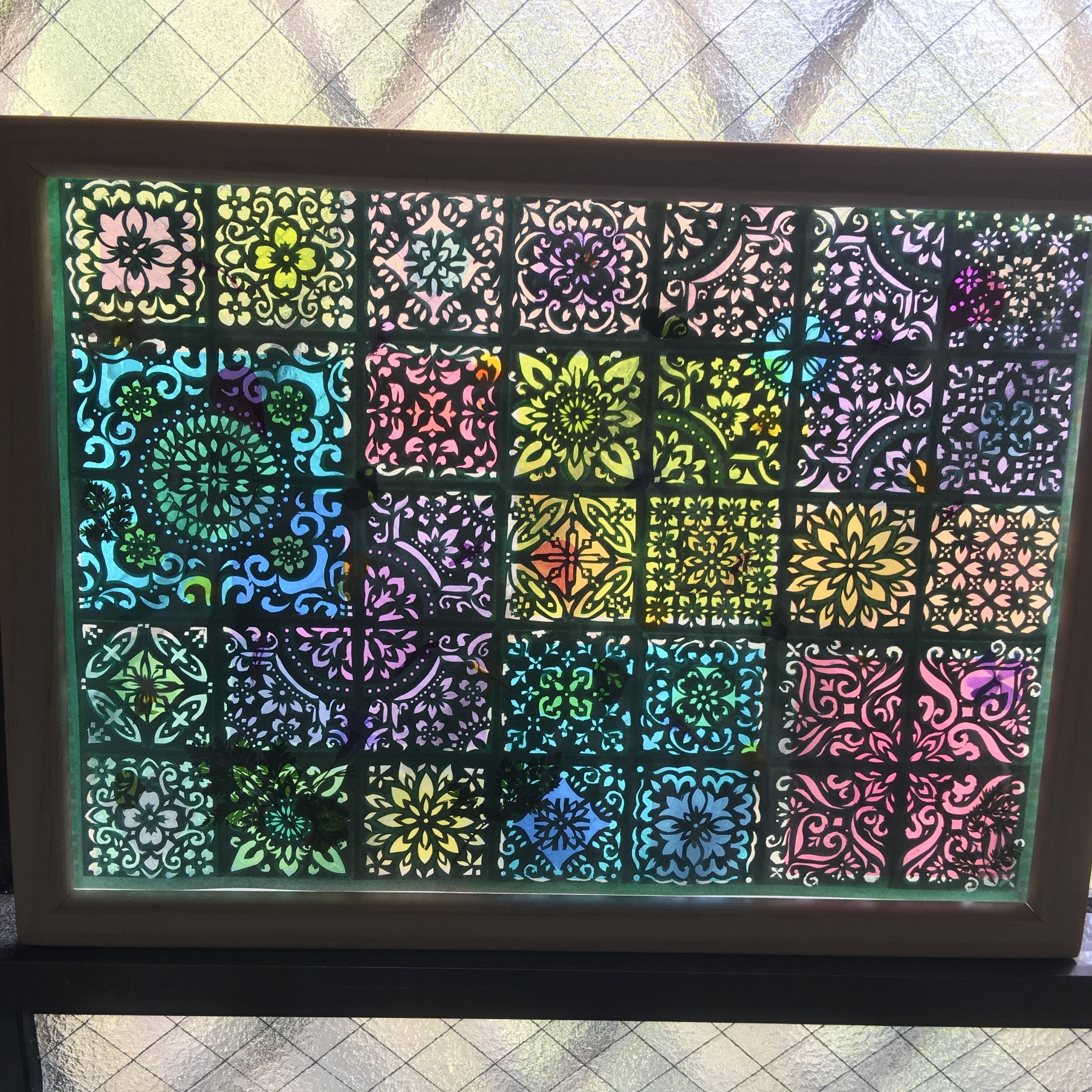 アート作品 / セロファン切り絵 do-Art. 切り絵着色用セロファン 140x140mm 8色 各1枚入