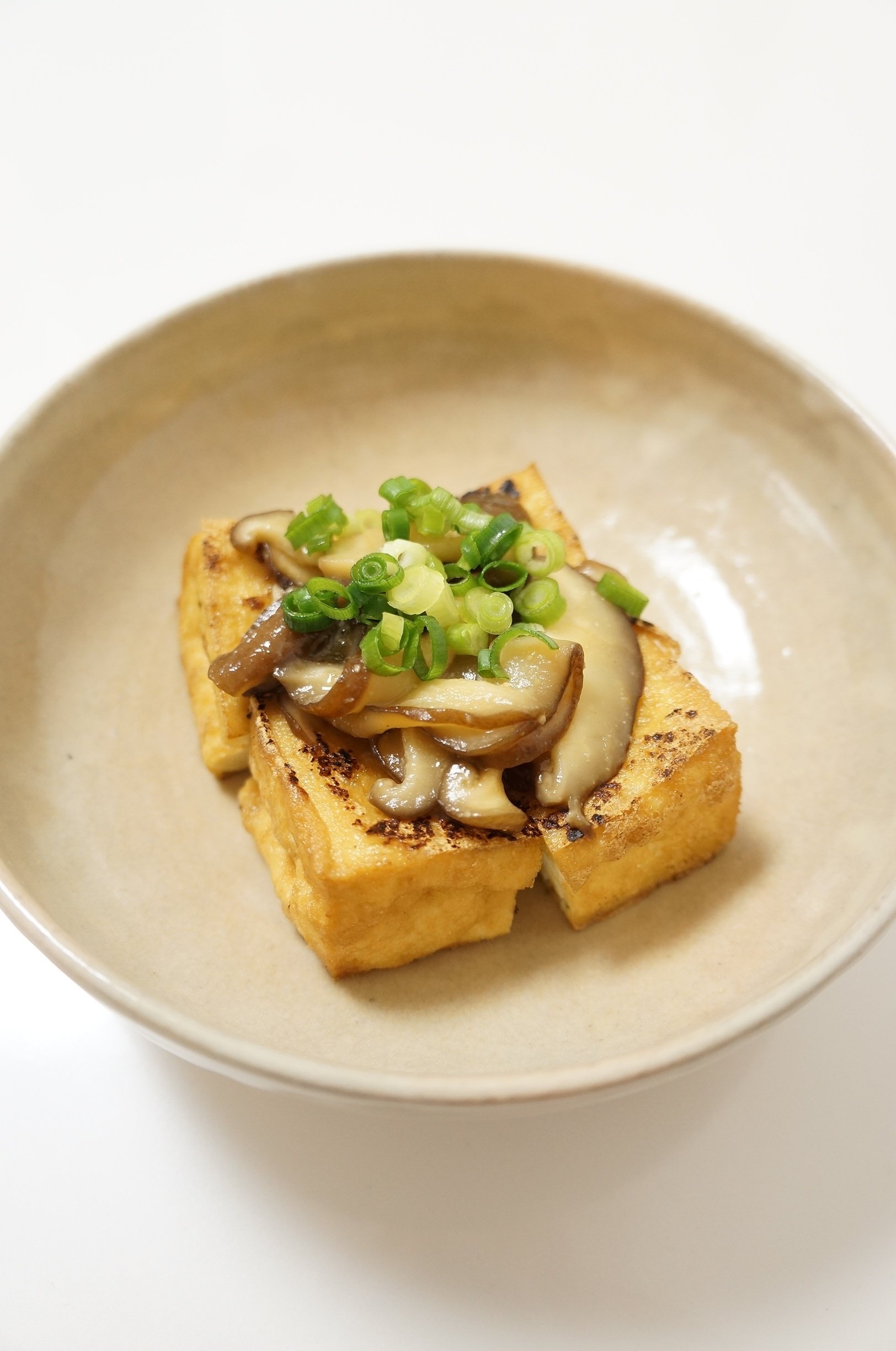 厚揚げのキノコ味噌 Yude Tamago Note