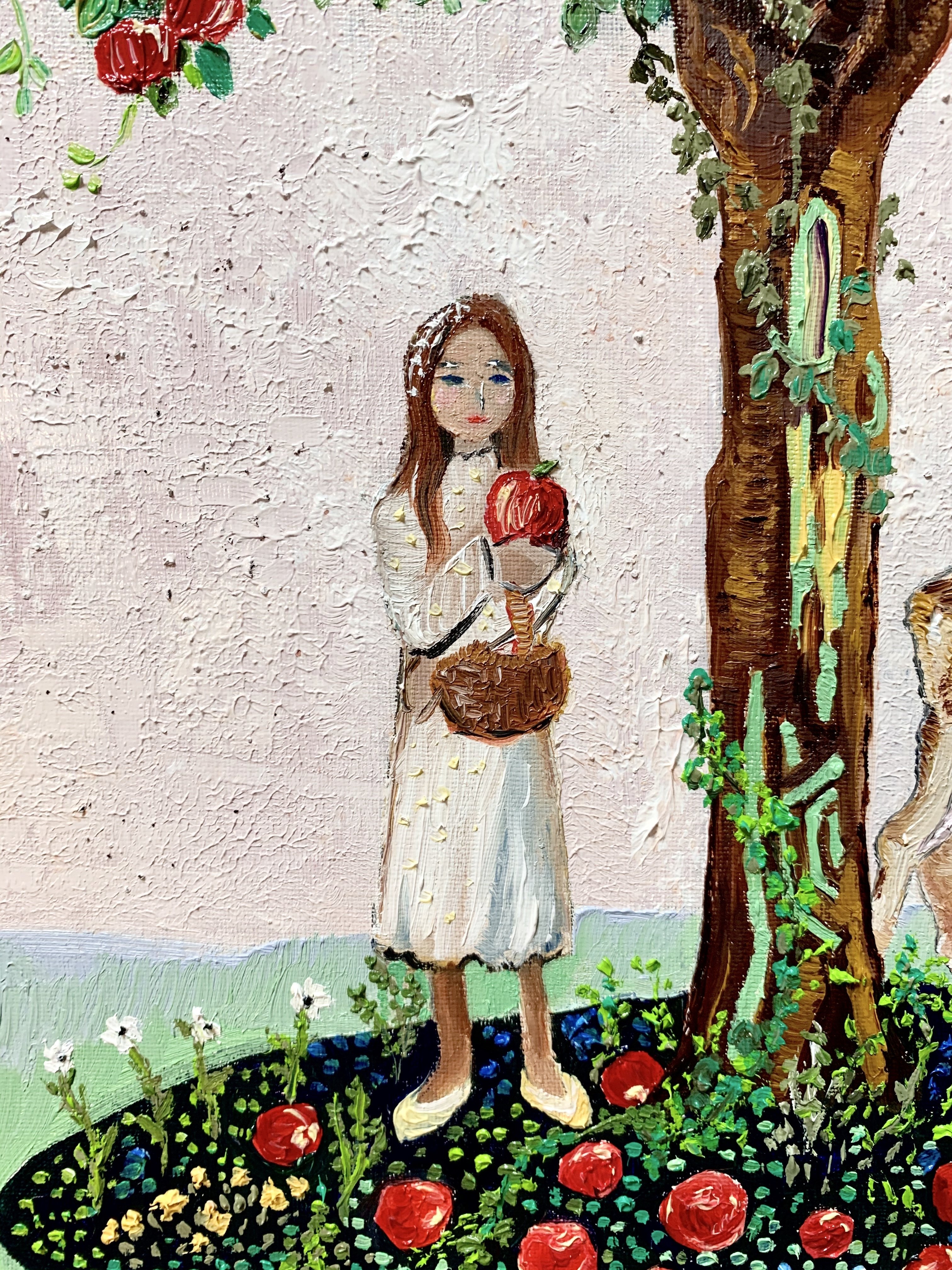 油彩画「リンゴの木」を描きました｜芸術 絵画｜雨星立夏 Rikka