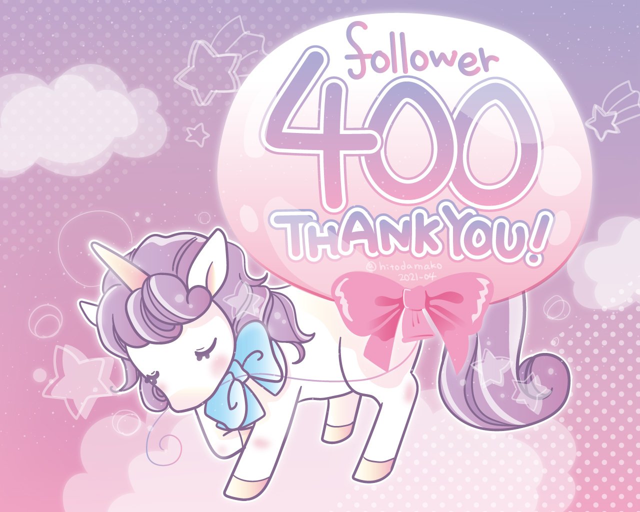 フォロワーさん400人ありがとう Twitter ひとだまこ Note
