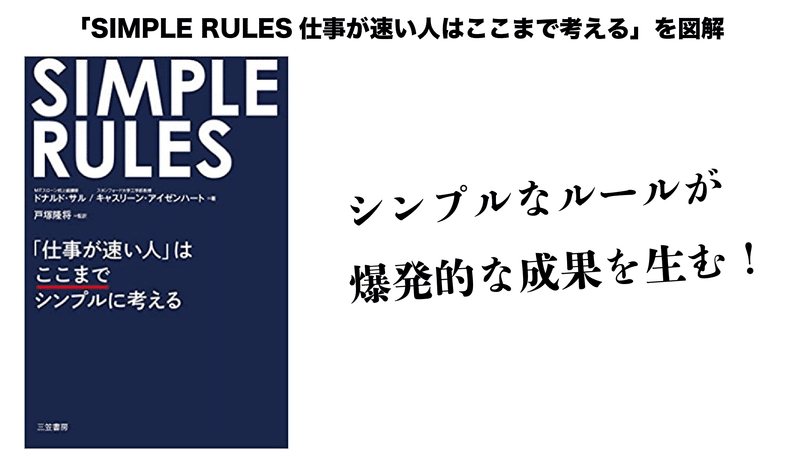 ドナルド・サル氏の「SIMPLE RULES」を図解しました。初期に投稿した図解で、デザイン力の低さを実感しますね。